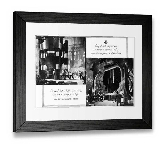 Framed Print : High Duty Alloys : HDA: Hiduminium RR Alloys