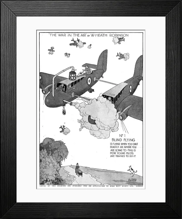 Framed Print : High Duty Alloys - Hiduminium : Heath Robinson Framed Print : High Duty Alloys - Hiduminium : Heath Robinson