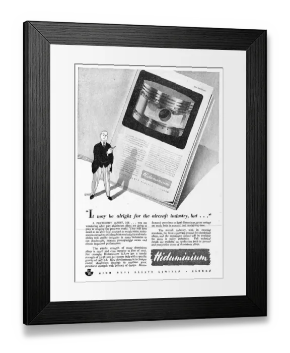 Framed Print : High Duty Alloys - Hiduminium Framed Print : High Duty Alloys - Hiduminium
