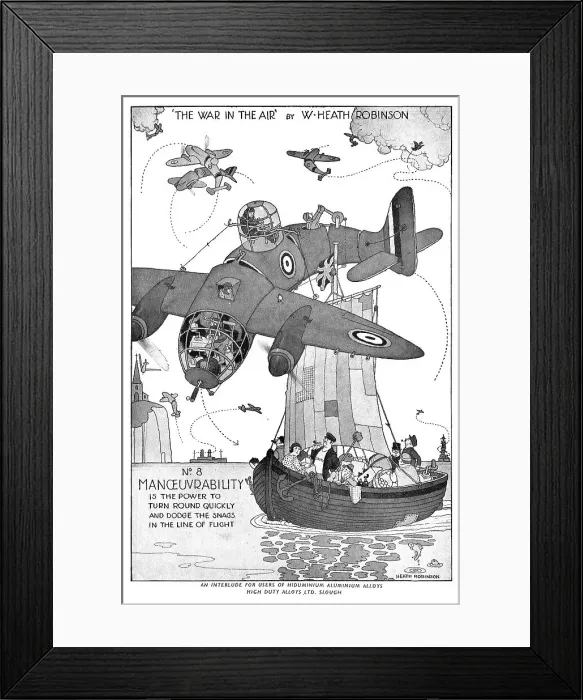Framed Print : High Duty Alloys - Hiduminium : Heath Robinson Framed Print : High Duty Alloys - Hiduminium : Heath Robinson
