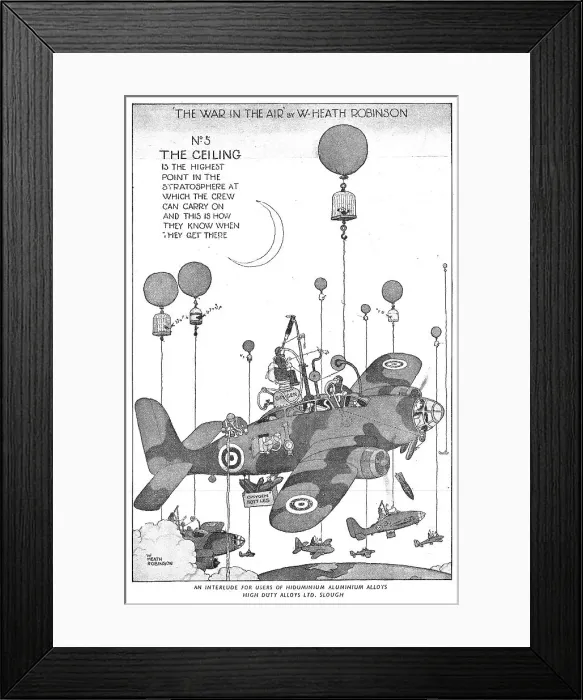Framed Print : High Duty Alloys - Hiduminium : Heath Robinson Framed Print : High Duty Alloys - Hiduminium : Heath Robinson
