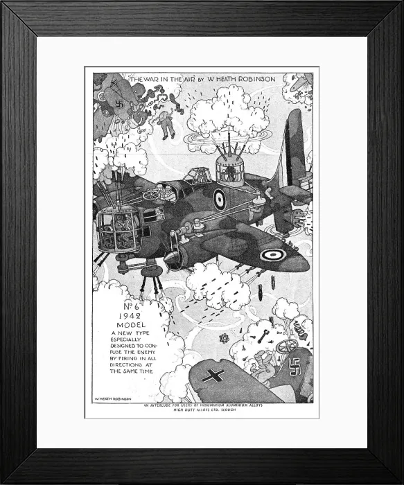 Framed Print : High Duty Alloys - Hiduminium : Heath Robinson Framed Print : High Duty Alloys - Hiduminium : Heath Robinson