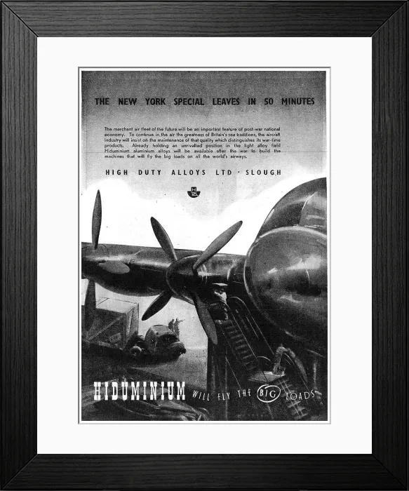 Framed Print : High Duty Alloys - Hiduminium Framed Print : High Duty Alloys - Hiduminium