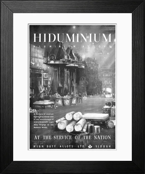 Framed Print : HDA - High Duty Alloys - Hiduminium Framed Print : HDA - High Duty Alloys - Hiduminium