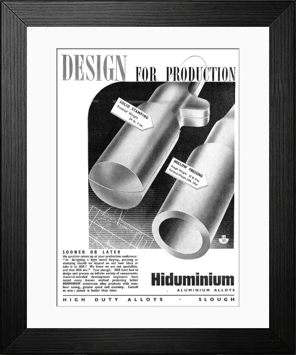 Framed Print : HDA - High Duty Alloys - Hiduminium Framed Print : HDA - High Duty Alloys - Hiduminium