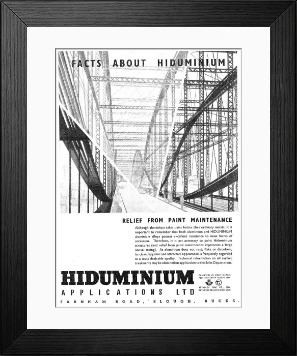 Framed Print : High Duty Alloys - Hiduminium Maguminium Framed Print : High Duty Alloys - Hiduminium Maguminium