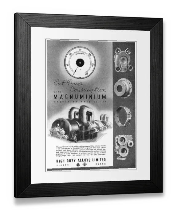 Framed Print : High Duty Alloys - Hiduminium Maguminium Framed Print : High Duty Alloys - Hiduminium Maguminium