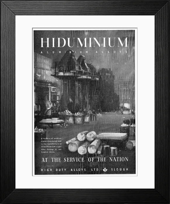 Framed Print : High Duty Alloys - Hiduminium Maguminium Framed Print : High Duty Alloys - Hiduminium Maguminium