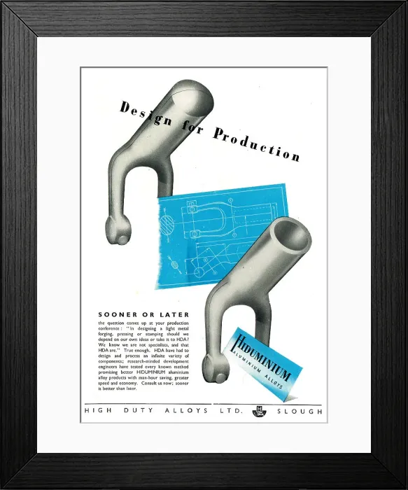 Framed Print : High Duty Alloys - Hiduminium Maguminium Framed Print : High Duty Alloys - Hiduminium Maguminium