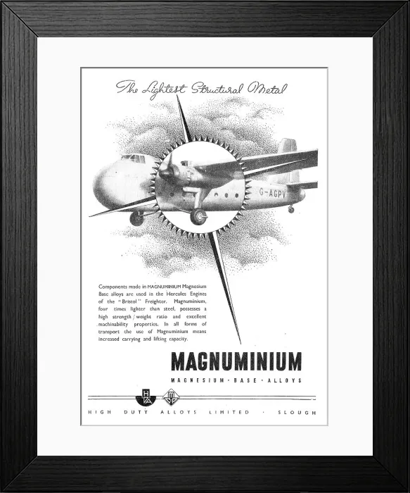 Framed Print : High Duty Alloys - Hiduminium Maguminium Framed Print : High Duty Alloys - Hiduminium Maguminium