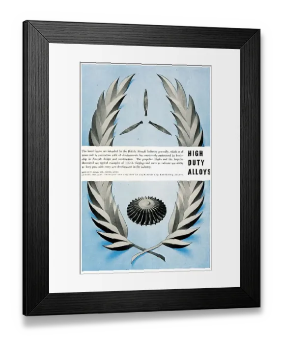 Framed Print : High Duty Alloys - Hiduminium Maguminium Framed Print : High Duty Alloys - Hiduminium Maguminium