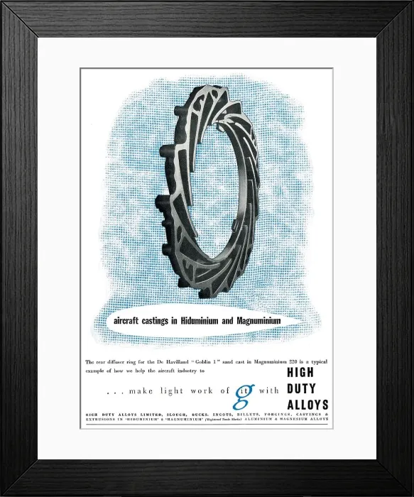 Framed Print : High Duty Alloys - Hiduminium Maguminium Framed Print : High Duty Alloys - Hiduminium Maguminium