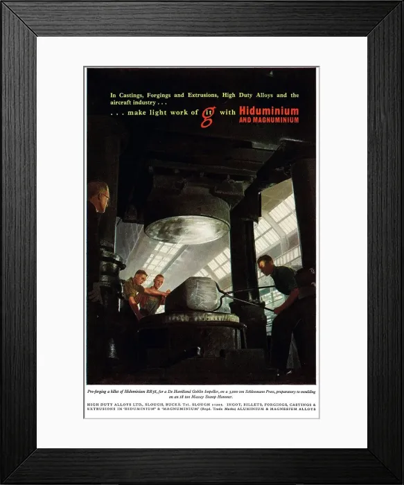 Framed Print : High Duty Alloys. HDA Hiduminium & Magnuminian Castings Framed Print : High Duty Alloys. HDA Hiduminium & Magnuminian Castings