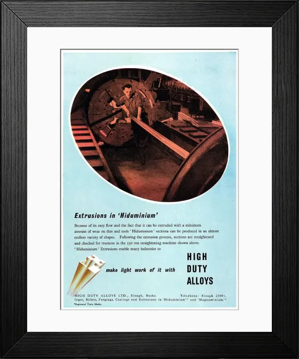 Framed Print : High Duty Alloys - Hiduminium Framed Print : High Duty Alloys - Hiduminium
