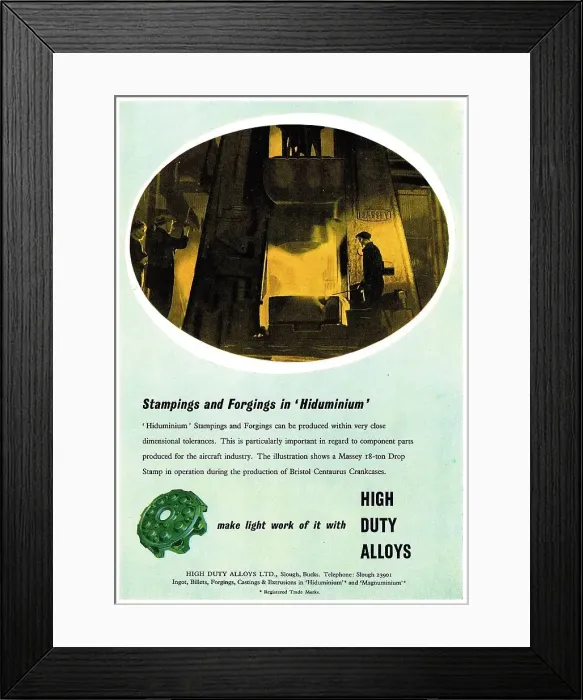 Framed Print : High Duty Alloys - Hiduminium Framed Print : High Duty Alloys - Hiduminium