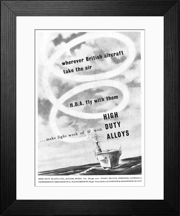 Framed Print : High Duty Alloys - Hiduminium Framed Print : High Duty Alloys - Hiduminium