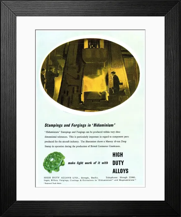 Framed Print : High Duty Alloys - Hiduminium Framed Print : High Duty Alloys - Hiduminium