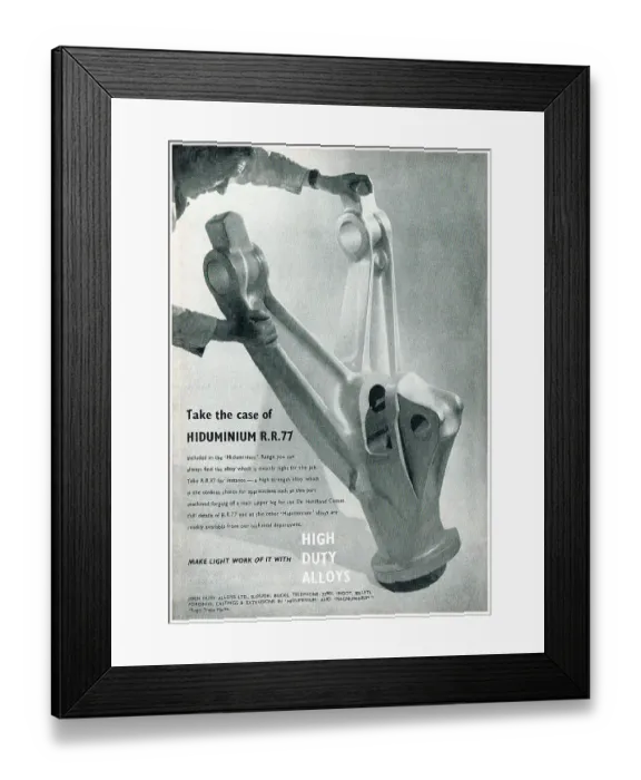 Framed Print : High Duty Alloys - Hiduminium Framed Print : High Duty Alloys - Hiduminium