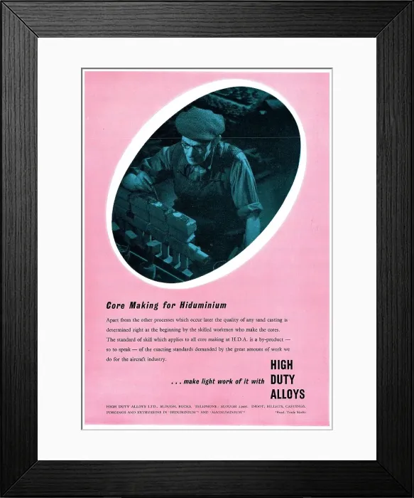 Framed Print : High Duty Alloys - Hiduminium Framed Print : High Duty Alloys - Hiduminium