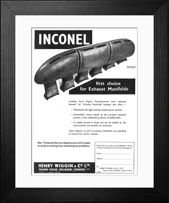 Framed Print : Henry Wiggin Inconel Exhaust Manifolds Framed Print : Henry Wiggin Inconel Exhaust Manifolds