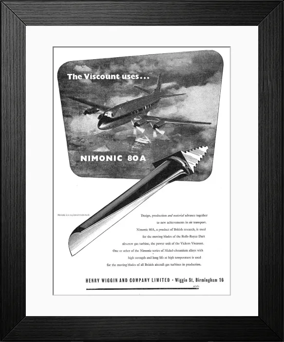 Framed Print : Henry Wiggin Nimonic Alloys Framed Print : Henry Wiggin Nimonic Alloys