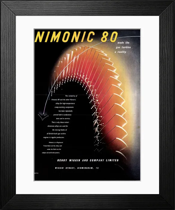 Framed Print : Henry Wiggin Nimonic Alloys Framed Print : Henry Wiggin Nimonic Alloys