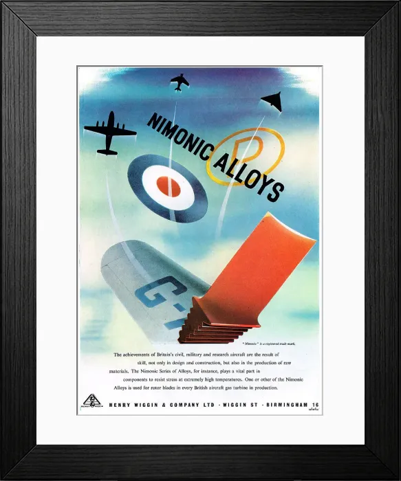Framed Print : Henry Wiggin Nimonic Alloys Framed Print : Henry Wiggin Nimonic Alloys
