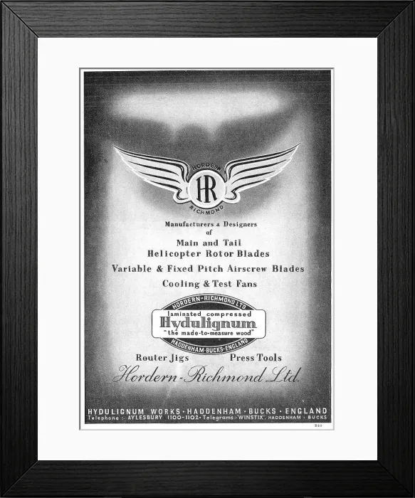 Framed Print : Hordern Richmond Hydulignum Propellers & Rotor Blades 1949 Framed Print : Hordern Richmond Hydulignum Propellers & Rotor Blades 1949