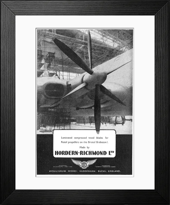 Framed Print : Hordern-Richmond Hydulignum Propellers 1949 Framed Print : Hordern-Richmond Hydulignum Propellers 1949