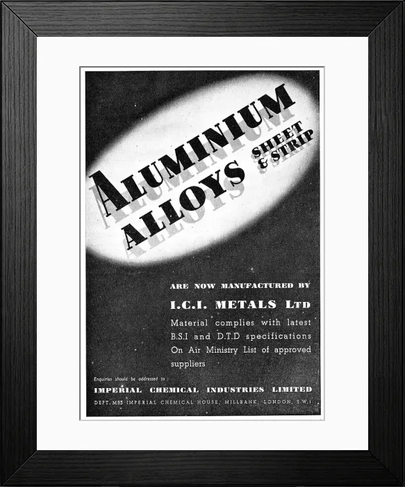 Framed Print : ICI Metals - Aluminium Alloys Framed Print : ICI Metals - Aluminium Alloys