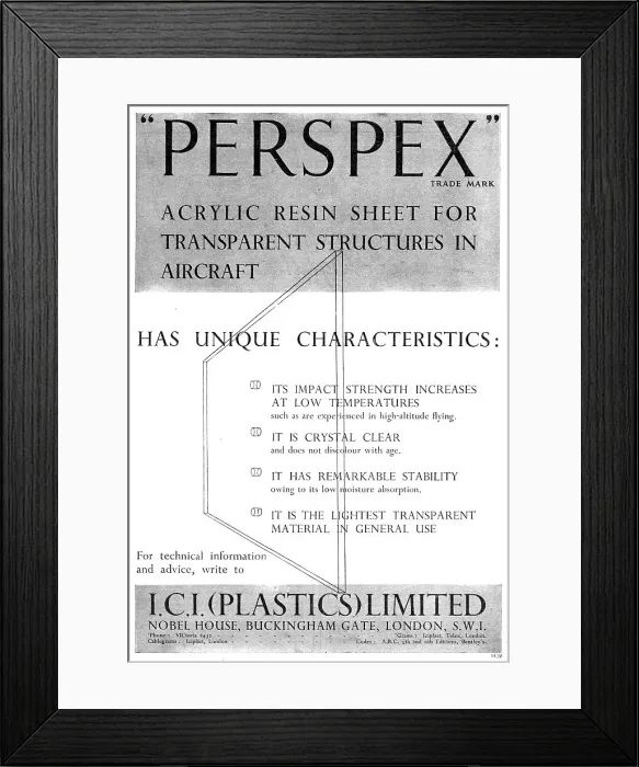 Framed Print : ICI Perspex Acrylic Resin Sheets Framed Print : ICI Perspex Acrylic Resin Sheets