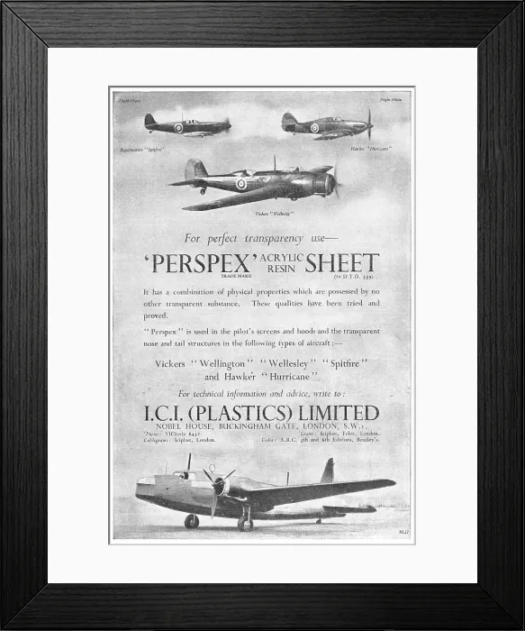 Framed Print : ICI Perspex Acrylic Resin Sheets Framed Print : ICI Perspex Acrylic Resin Sheets