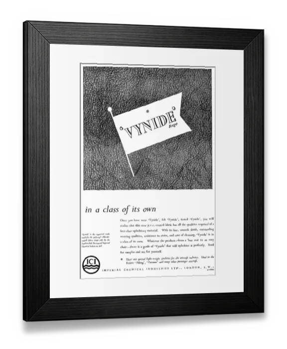 Framed Print : ICI Vynide PVC Coated Fabric Framed Print : ICI Vynide PVC Coated Fabric
