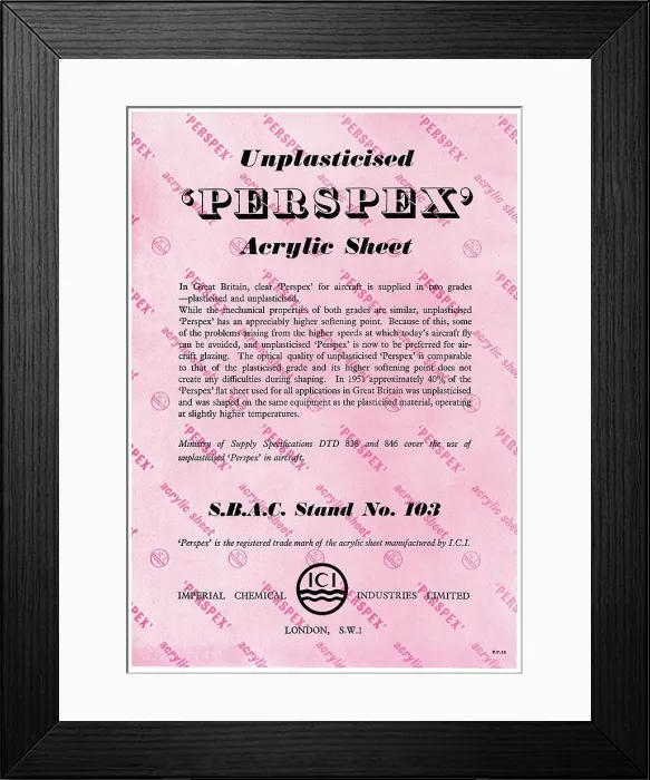 Framed Print : ICI Plastics - Perspex Acrylic Sheet Framed Print : ICI Plastics - Perspex Acrylic Sheet