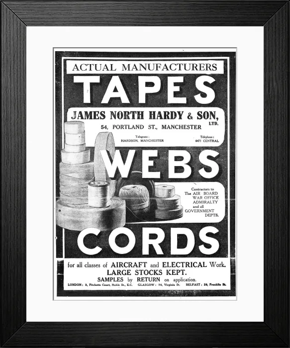 Framed Print : James North Hardy Aircraft Tapes & Cords Framed Print : James North Hardy Aircraft Tapes & Cords