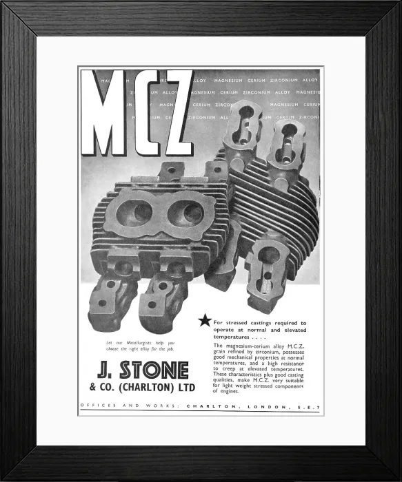 Framed Print : J.Stone & Co - Light Alloy & Elektron Castings Framed Print : J.Stone & Co - Light Alloy & Elektron Castings