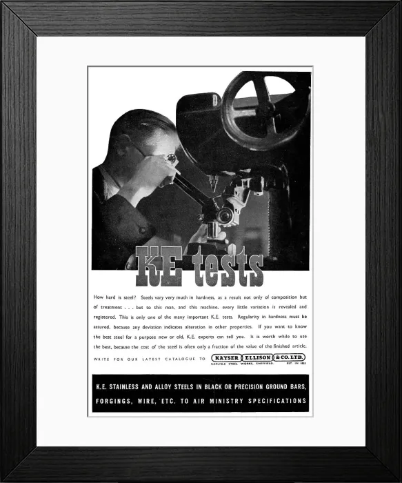 Framed Print : Kayser Ellison Alloy & Stainless Steels Framed Print : Kayser Ellison Alloy & Stainless Steels