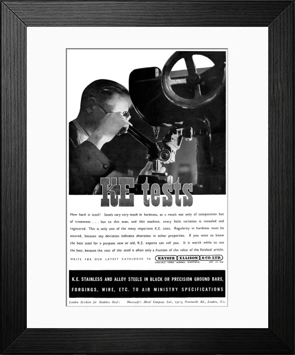 Framed Print : Kayser Ellison Aircraft Steels Framed Print : Kayser Ellison Aircraft Steels