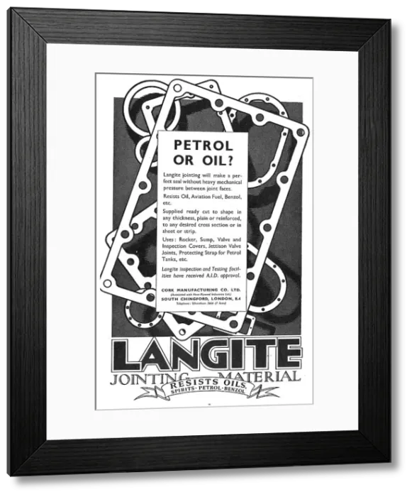 Framed Print : Langite Oil Resistant Jointing Material Framed Print : Langite Oil Resistant Jointing Material