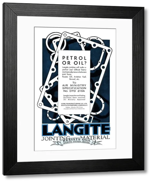 Framed Print : Langite Oil Resistant Jointing Material Framed Print : Langite Oil Resistant Jointing Material