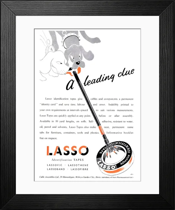 Framed Print : Lasso Products Lassovic Self-Adhesive Tape. Lassothene Framed Print : Lasso Products Lassovic Self-Adhesive Tape. Lassothene