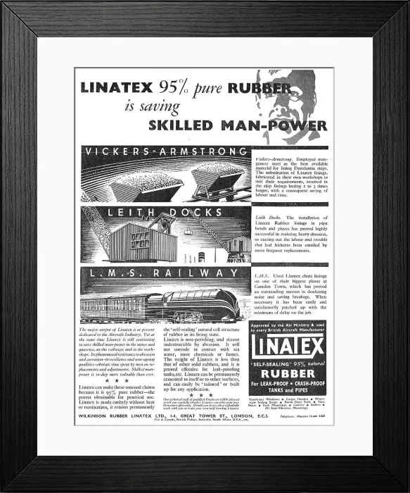 Framed Print : Wilkinson Rubber Linatex Framed Print : Wilkinson Rubber Linatex