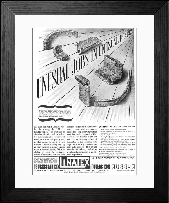 Framed Print : Wilkinson Rubber Linatex Framed Print : Wilkinson Rubber Linatex