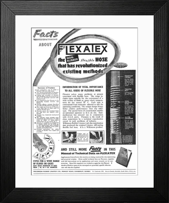 Framed Print : Wilkinson Rubber Linatex - Flexatex Framed Print : Wilkinson Rubber Linatex - Flexatex
