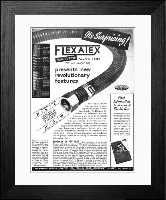 Framed Print : Wilkinson Rubber Linatex - Flexatex Framed Print : Wilkinson Rubber Linatex - Flexatex