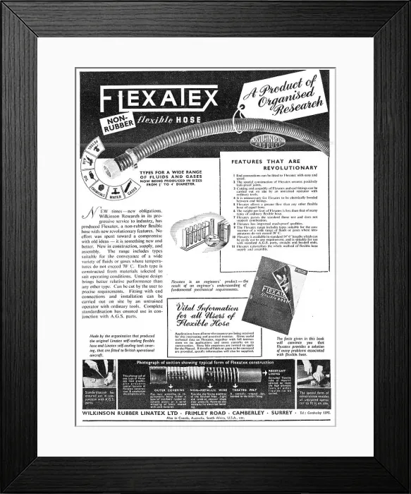 Framed Print : Wilkinson Rubber Linatex - Flexatex Framed Print : Wilkinson Rubber Linatex - Flexatex