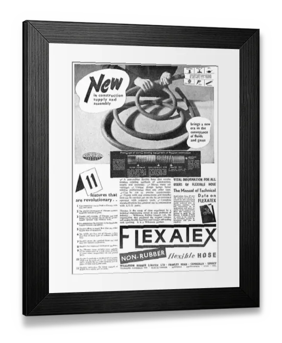 Framed Print : Wilkinson Rubber Linatex - Flexatex Framed Print : Wilkinson Rubber Linatex - Flexatex