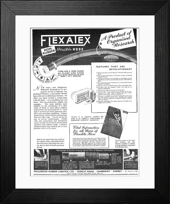 Framed Print : Wilkinson Rubber Linatex - Flexatex Framed Print : Wilkinson Rubber Linatex - Flexatex