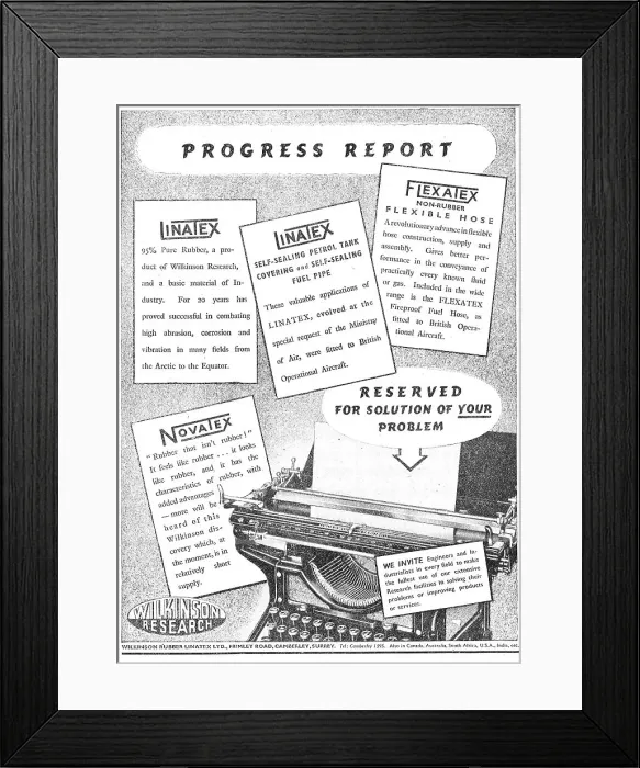 Framed Print : Wilkinson Rubber Linatex - FLEXATEX Hose Framed Print : Wilkinson Rubber Linatex - FLEXATEX Hose