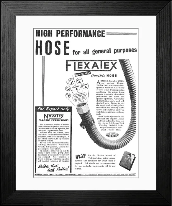 Framed Print : Wilkinson Rubber Linatex - Flexatex Framed Print : Wilkinson Rubber Linatex - Flexatex